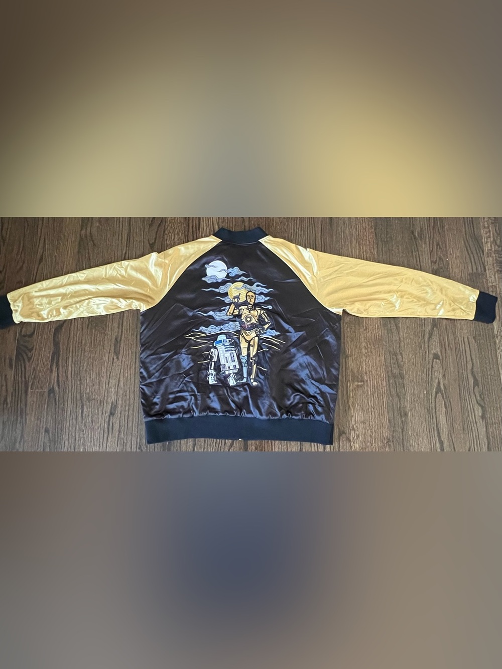 Star Wars Black and Gold 40th Anniversary Varsity Bomber Jacket - Picture 2 of 7